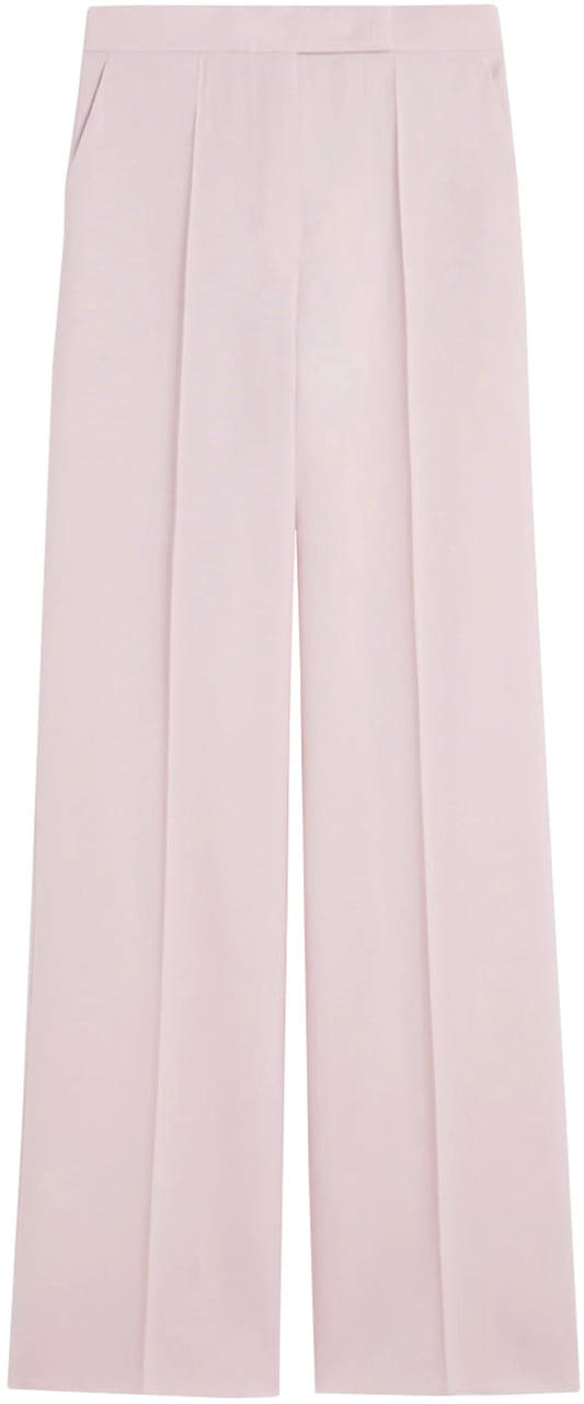 Max Mara Pink Girone Pleated Wide-Leg Trousers Neutraal