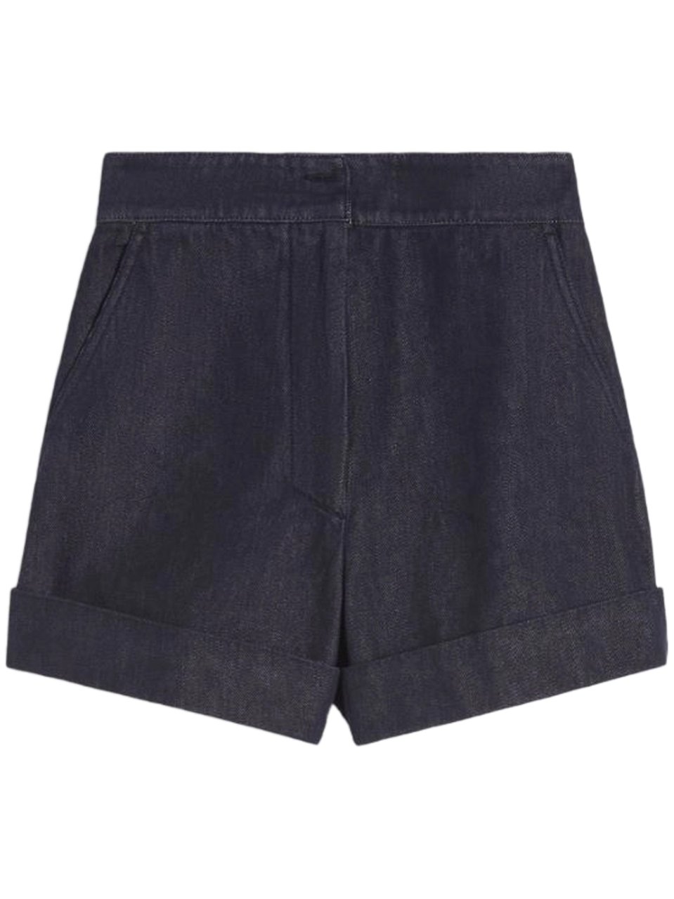 Max Mara Tailored High-Waist Shorts with Cuffed Hems Zwart