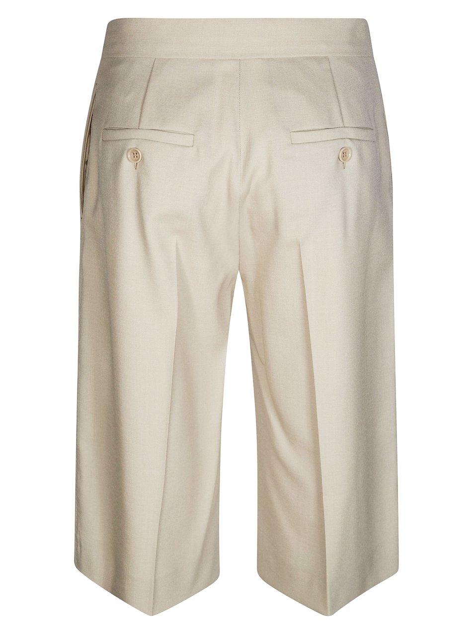Max Mara Mxsumile Pleated Tailored Bermuda Shorts Neutraal