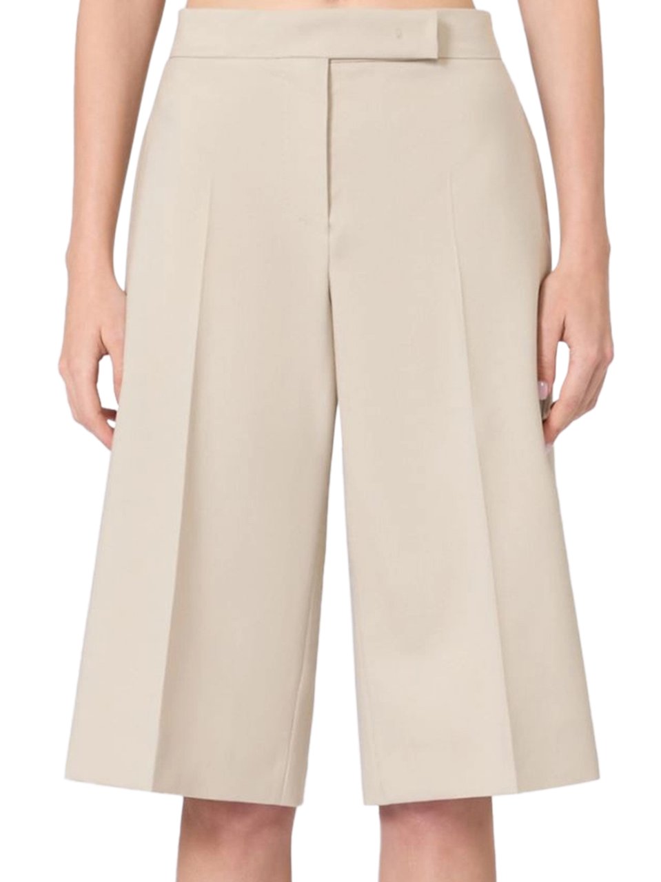 Max Mara High-Waisted Tailored Shorts with Structured Silhouette Neutraal