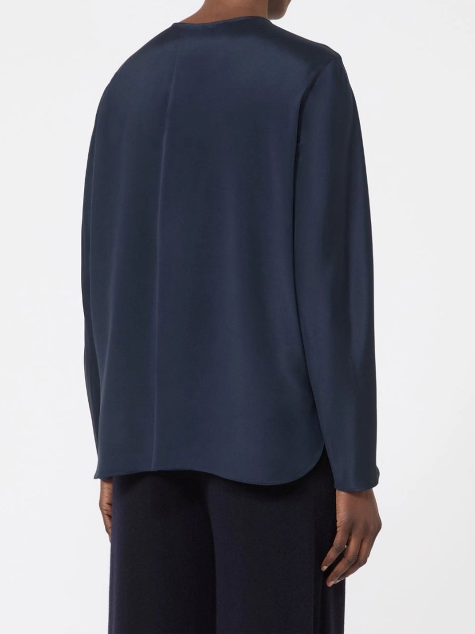 Max Mara Mitico Loose-Fitting Long-Sleeved Top Zwart