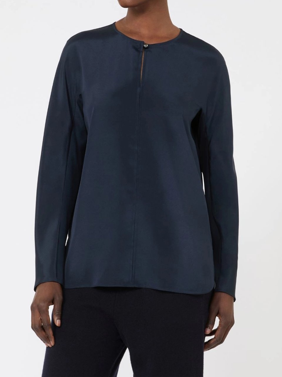 Max Mara Mitico Loose-Fitting Long-Sleeved Top Zwart