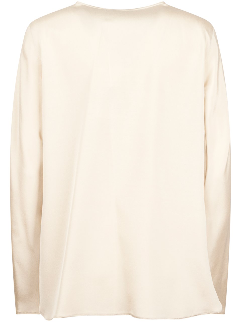 Max Mara Silk-Blend Long-Sleeved Top with Button Closure Neutraal