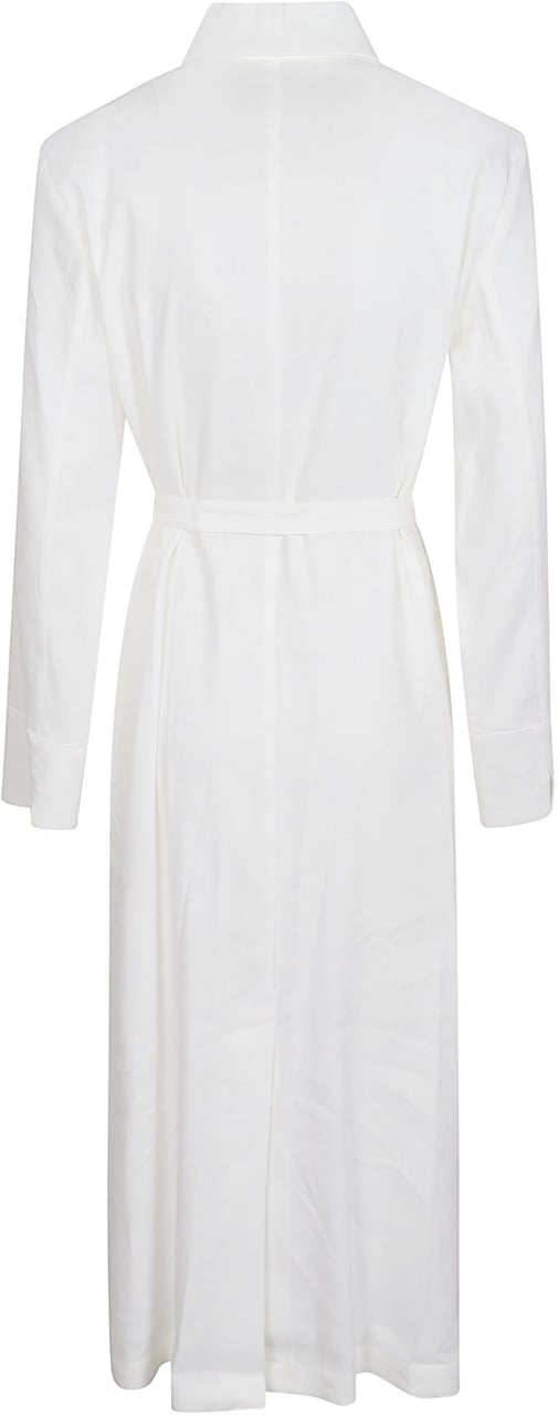 Max Mara Shirt Dress in Stretch Linen Blend with Waist Tie Wit