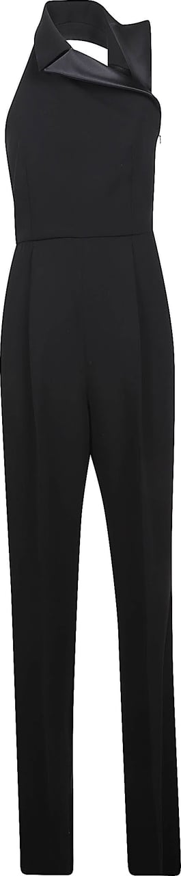 Max Mara One-Shoulder Black Jumpsuit Rood