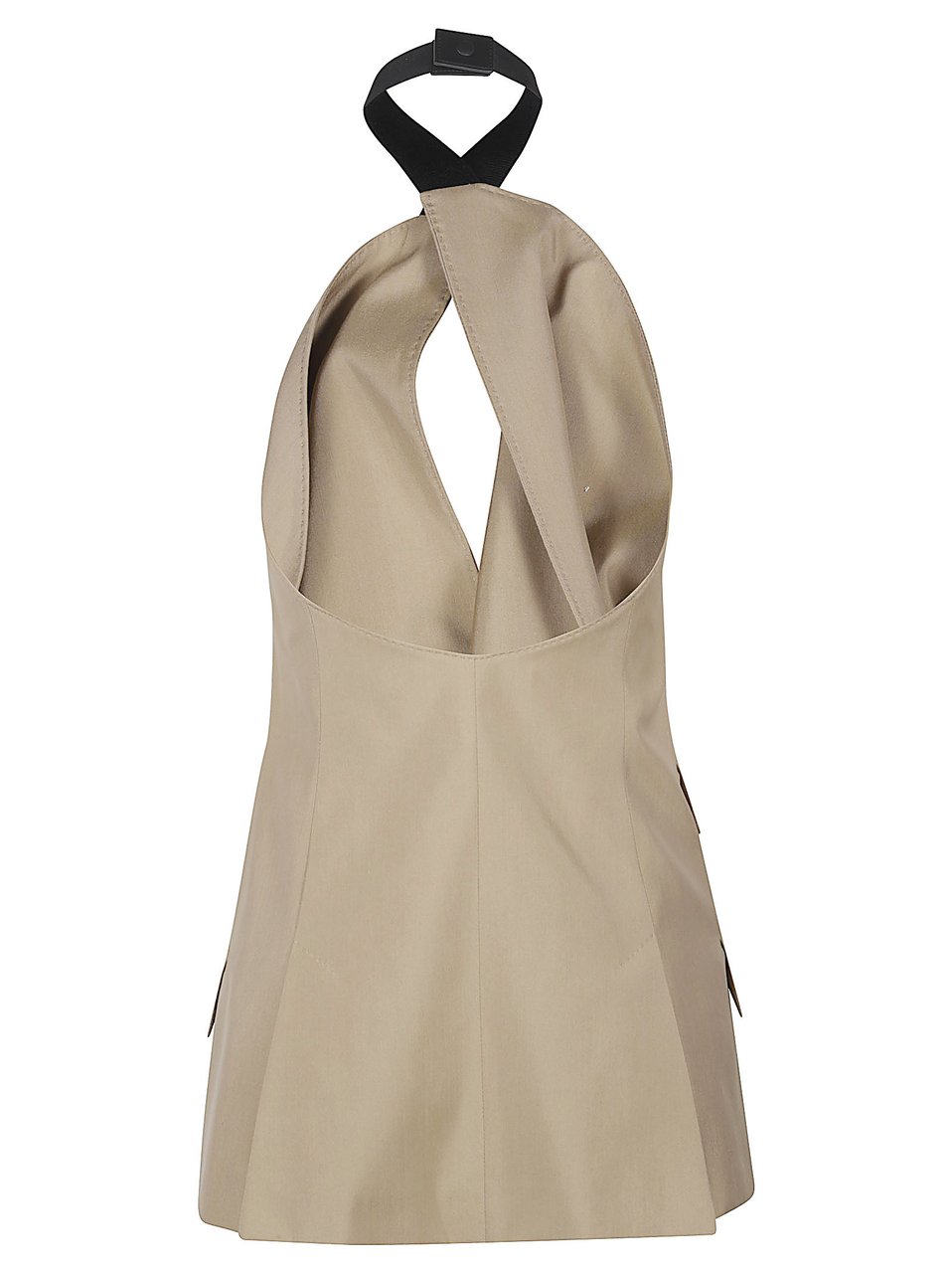 Max Mara Halter Neck Sleeveless Jacket Neutraal