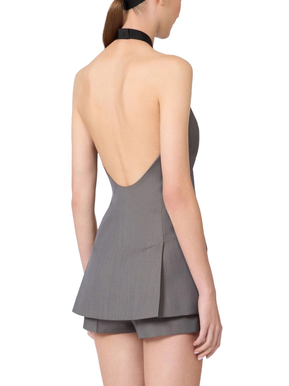 Max Mara Sleeveless Tailored Jacket with Halter Neck Paars