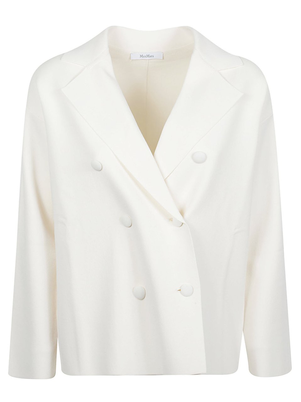 Max Mara Cropped Double-Breasted Jacket Maroon