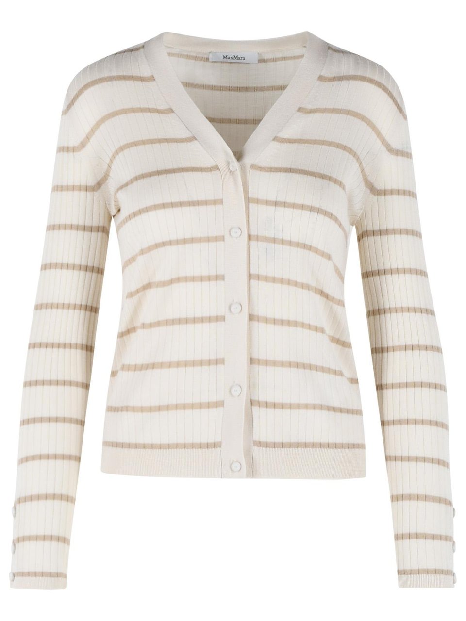 Max Mara 'Pedale' Ivory Cashmere And Silk Cardigan Neutraal