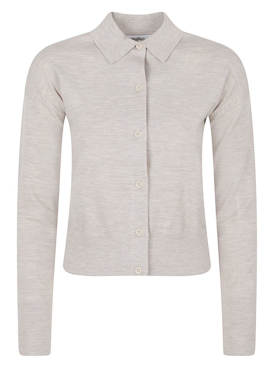 Max Mara Classic Cardigan With Shirt Collar Wit