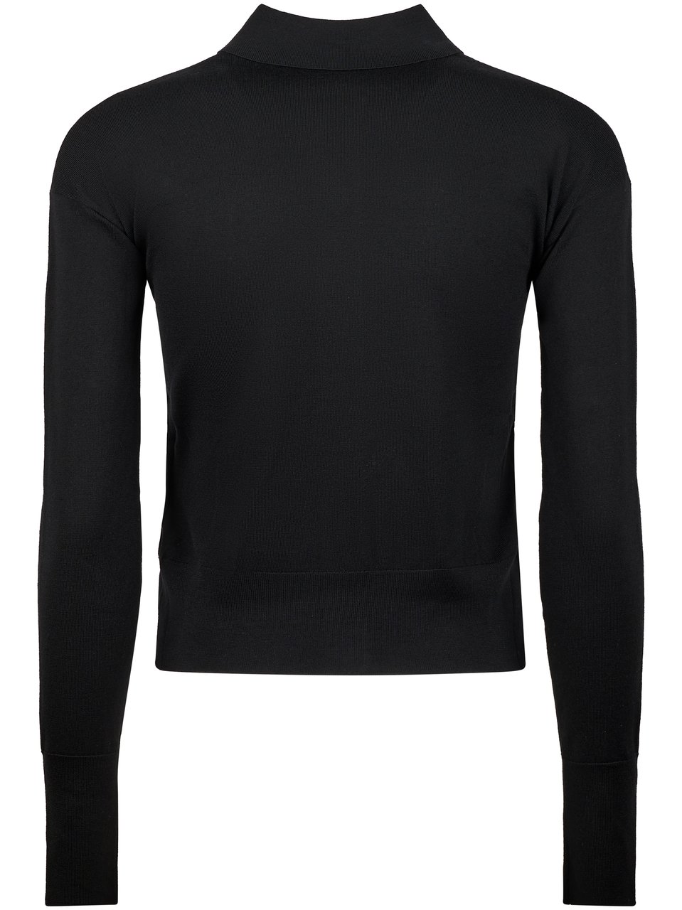 Max Mara Fitted Black Cardigan with Classic Collar Zwart