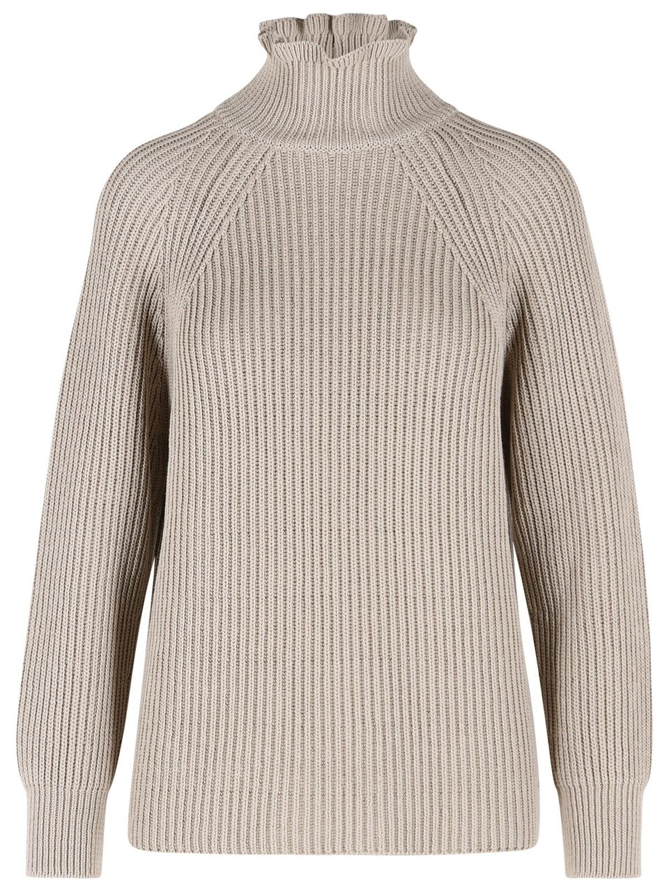 Max Mara 'Camino' Oversized Sand Cotton Cordonetto Sweater Grijs