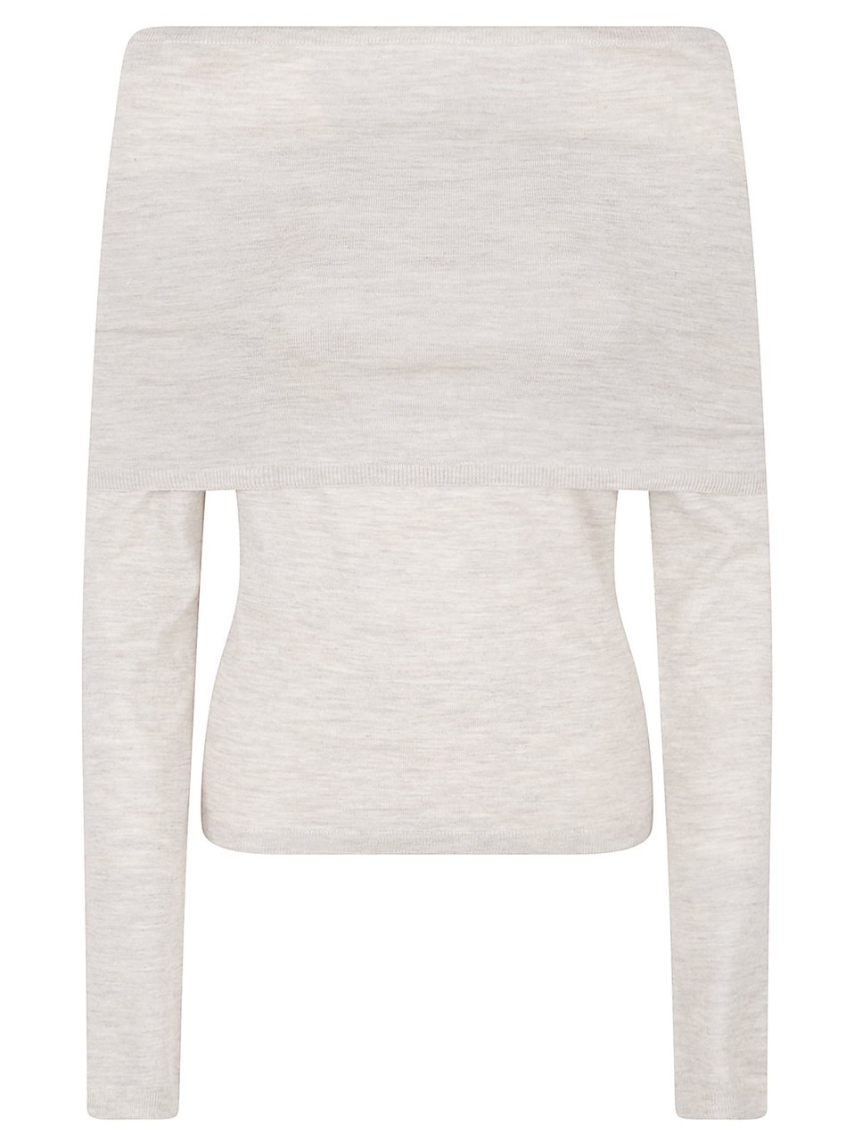 Max Mara Off-the-Shoulder Cashmere Sweater with Fitted Silhouette Wit