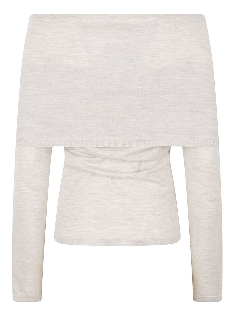 Max Mara Off-the-Shoulder Cashmere Sweater with Fitted Silhouette Wit