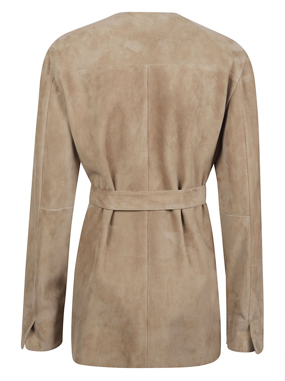 Max Mara Brown Suede Jacket Roze