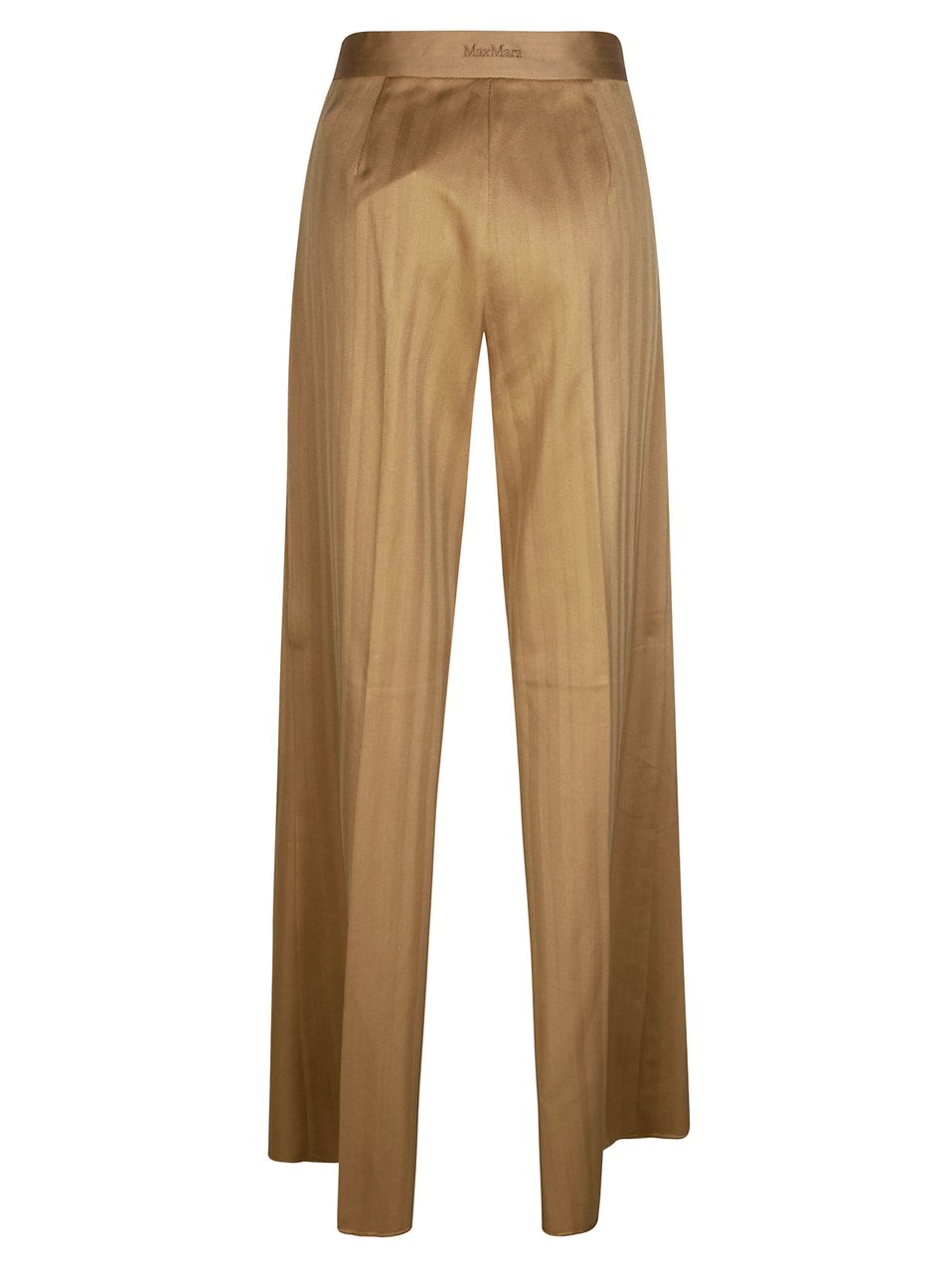 Max Mara Mxmoliato Herringbone Straight-Leg Trousers Bruin