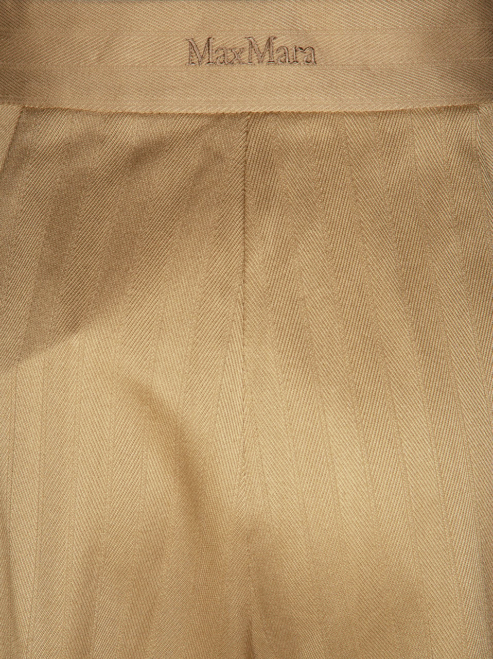 Max Mara Mxmoliato Herringbone Straight-Leg Trousers Bruin