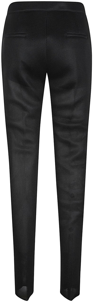 Max Mara Tapered Pants with Unique Mesh Overlay Zwart