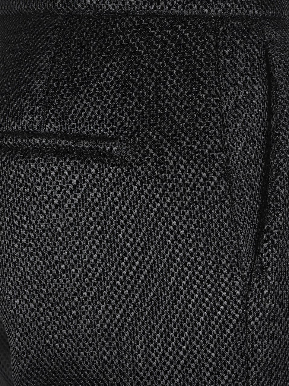 Max Mara Tapered Pants with Unique Mesh Overlay Zwart