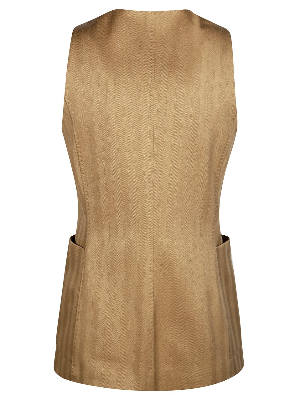 Max Mara Mxmfalla Tailored V-Neck Vest Bruin
