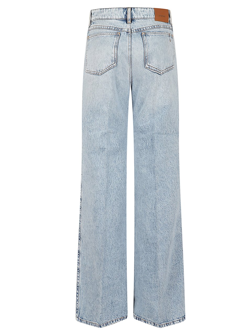 Max Mara Light Wash Denim Trousers with Classic Five-Pocket Design Blauw