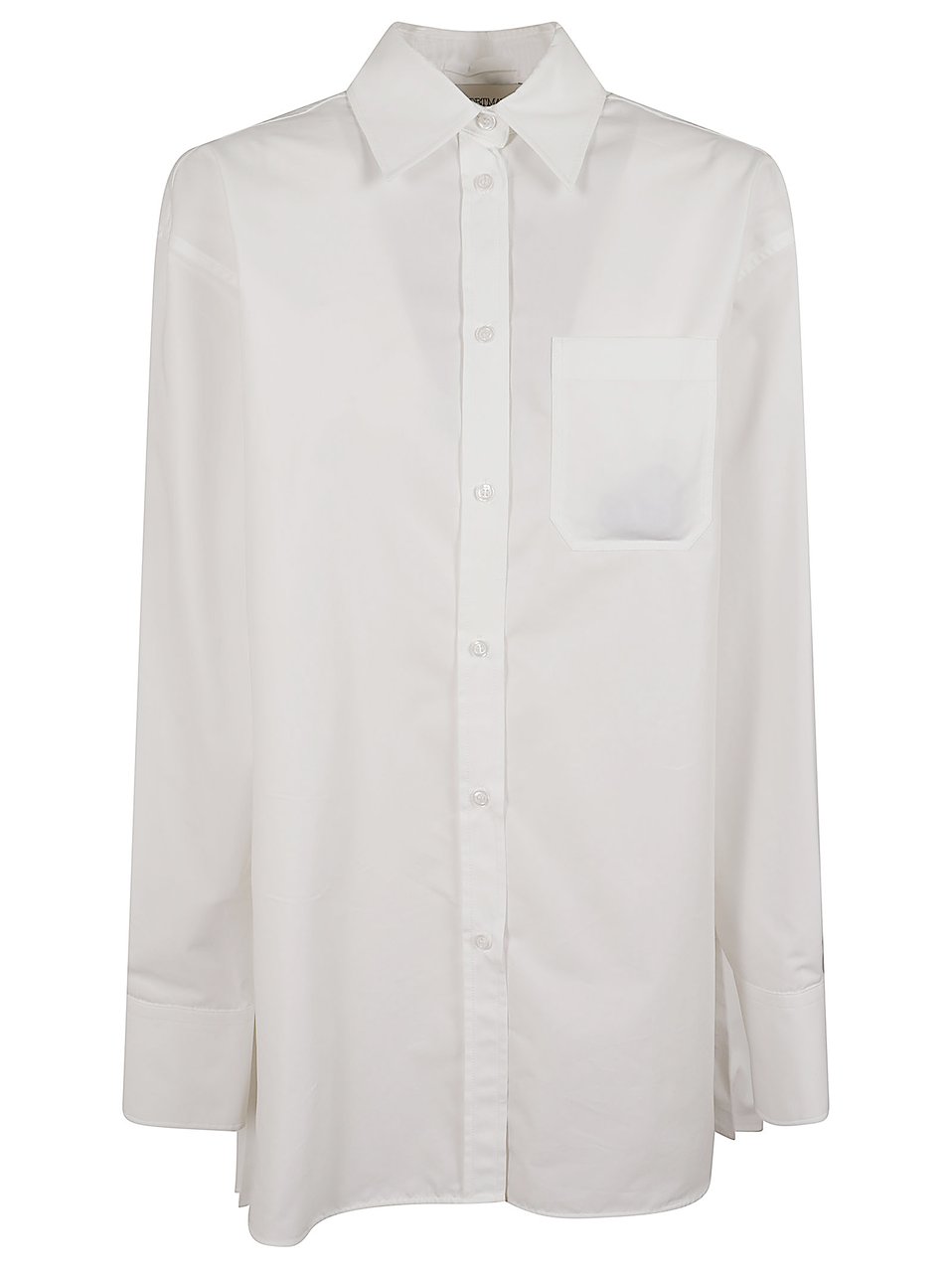 Max Mara Hybrid Overshirt with Pleated Back and Removable Chain Wit
