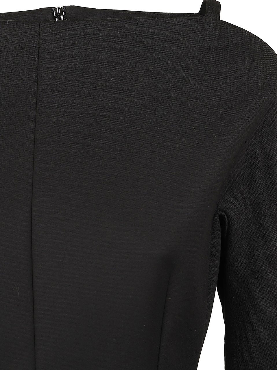 Max Mara Tailored Black Mini Dress with Geometric Design Zwart