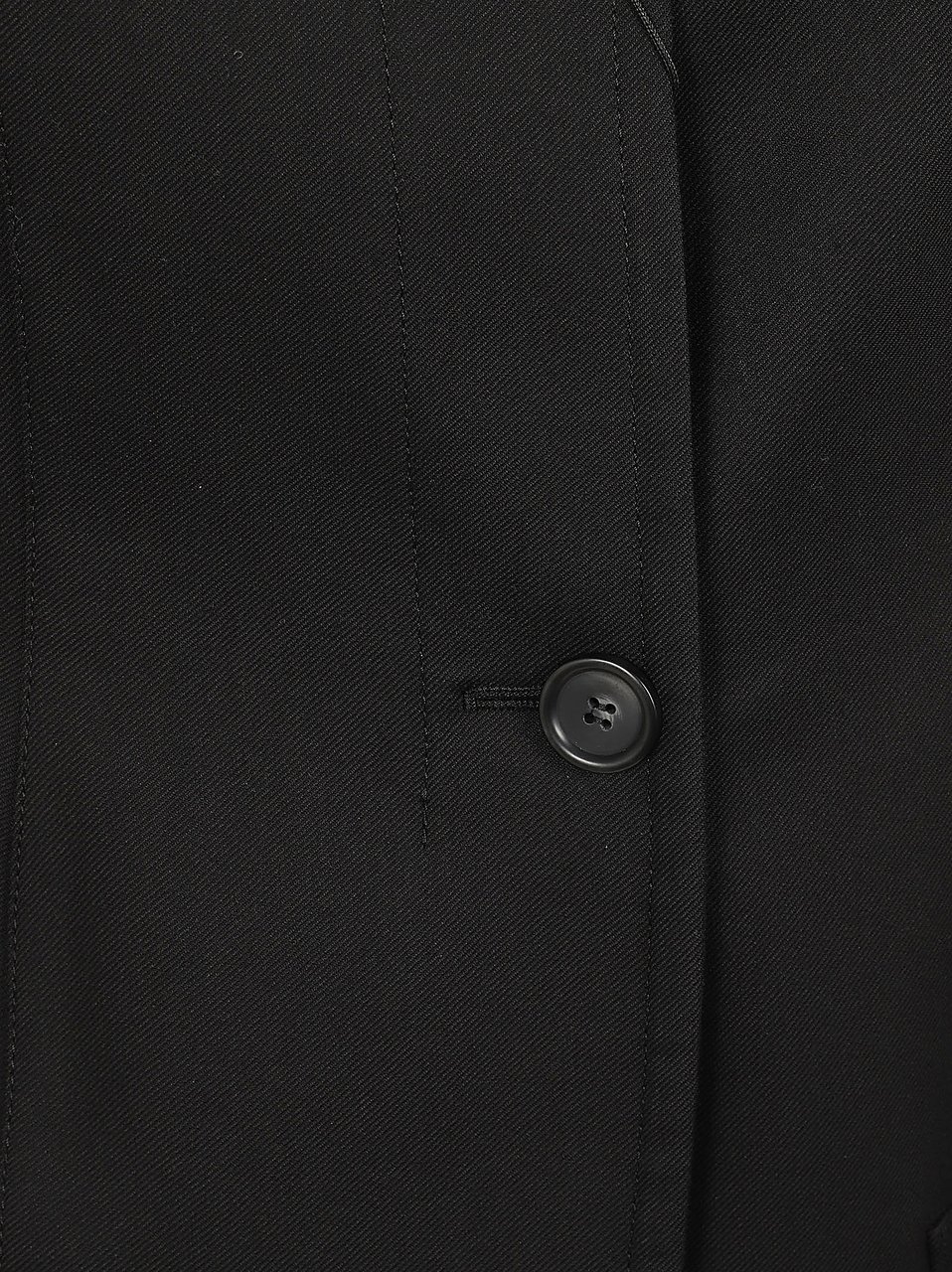 Max Mara Sleeveless Fitted Gabardine Blazer with Tailored Shirt Construction Zwart