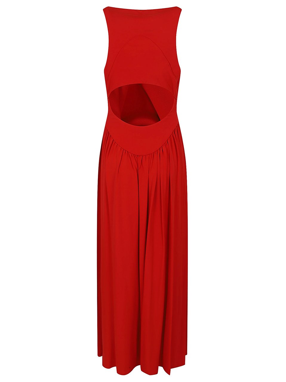 Max Mara Maxi Dress in Soft Stretch Crepe Jersey Rood