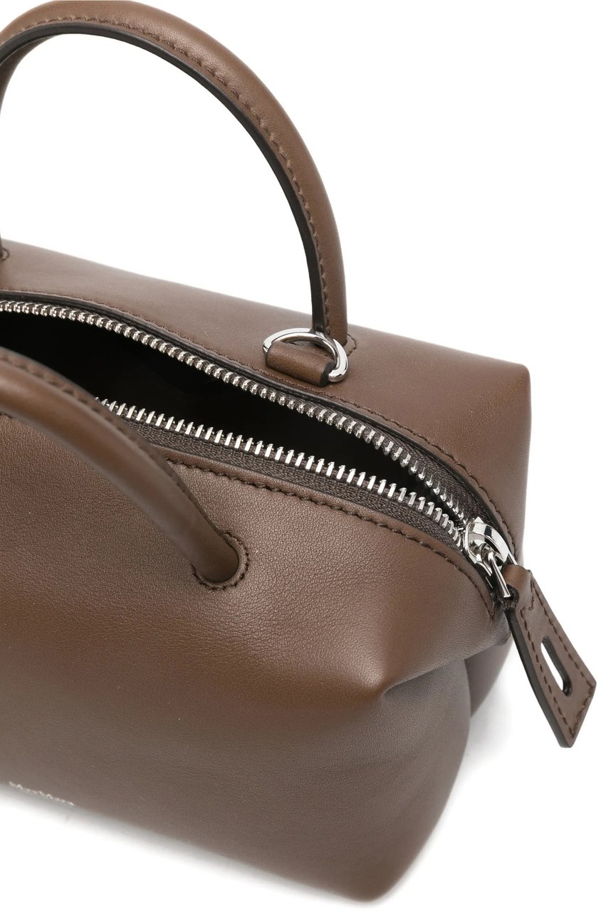 Max Mara Brown Holdalls Structured Leather Holdall Bag Grijs