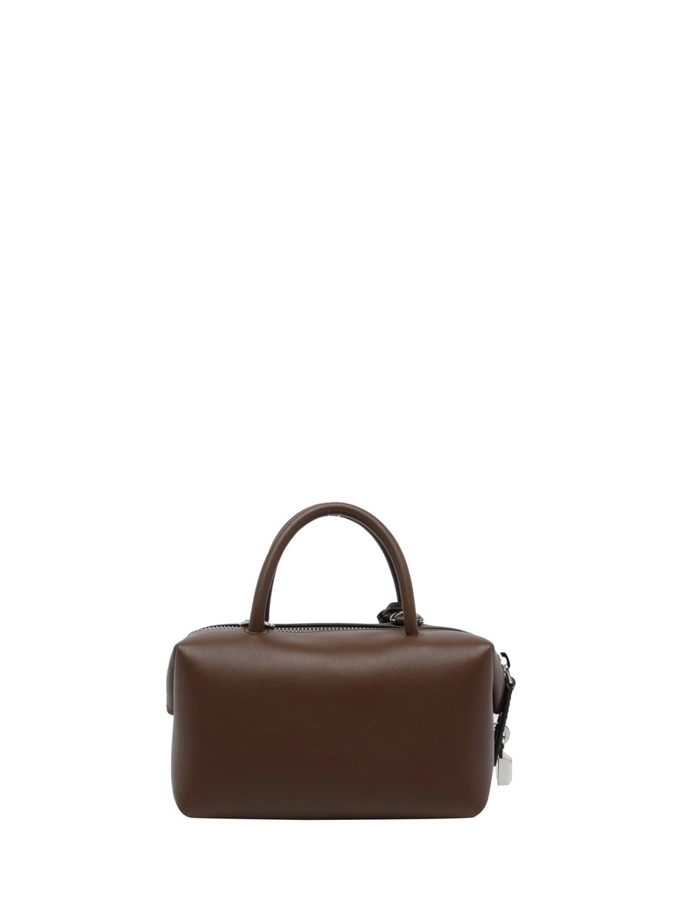 Max Mara Brown Logo Print Leather Tote Bag Zwart