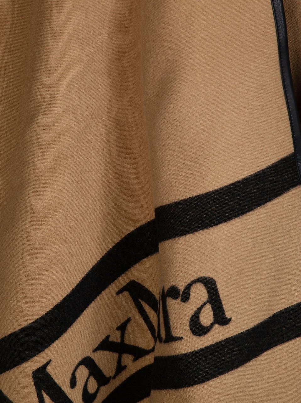 Max Mara Camel Aris Fringed Stripe Scarf Bruin