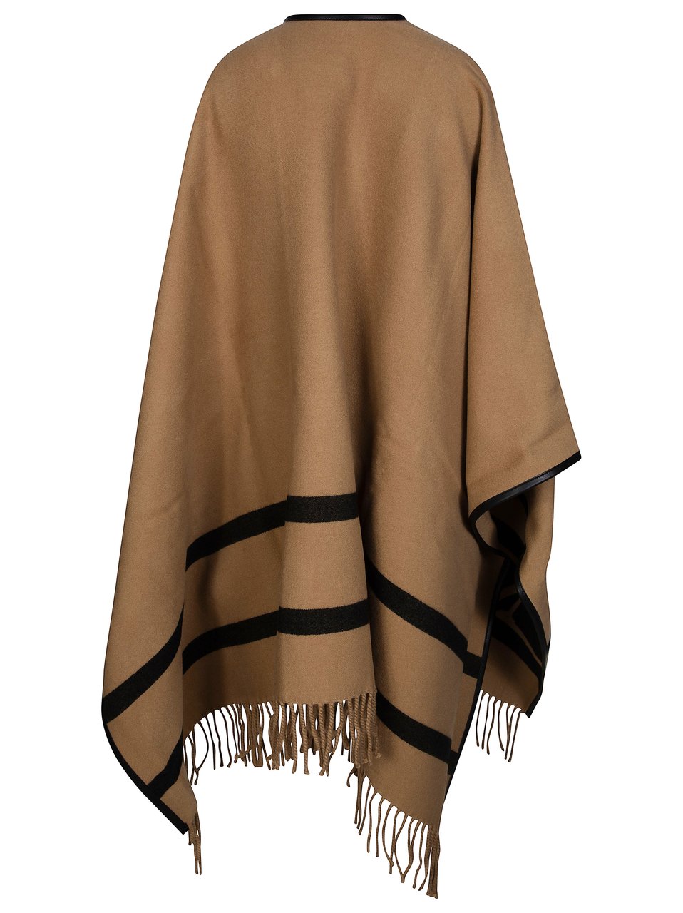 Max Mara Camel Aris Fringed Stripe Scarf Bruin