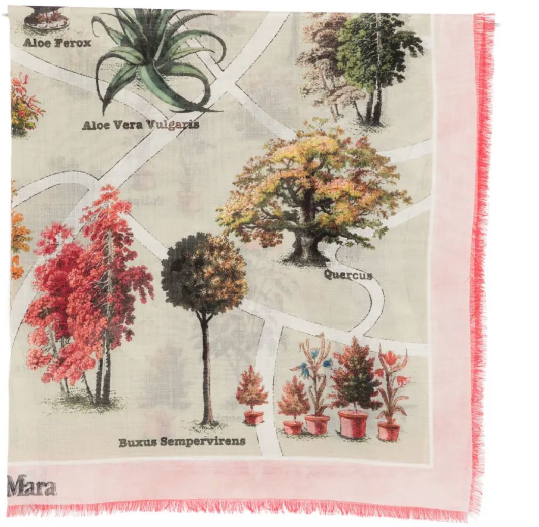 Max Mara Square Scarf Antique Rose Divers