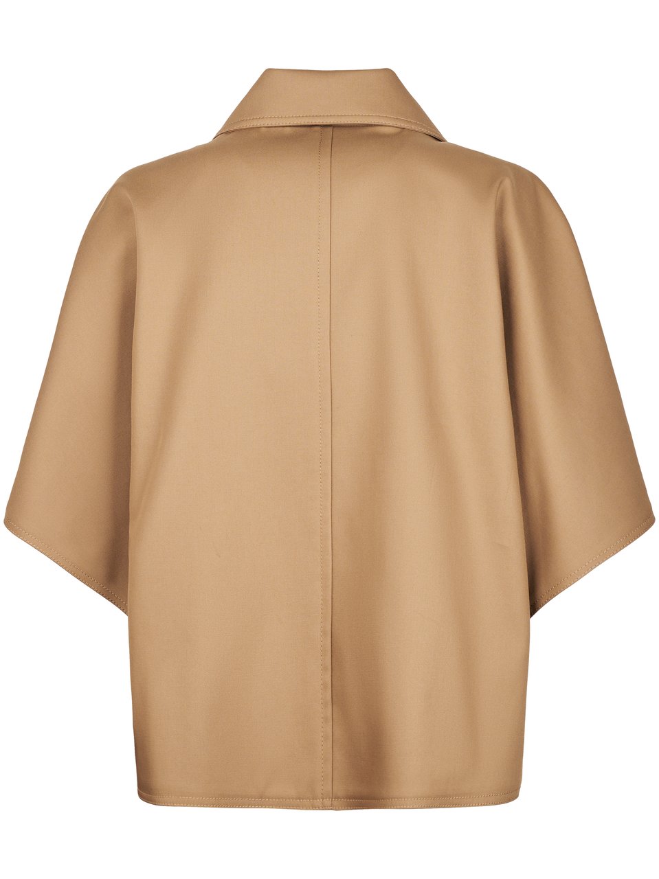 Max Mara Boxy Short Coat with Wide Collar Neutraal