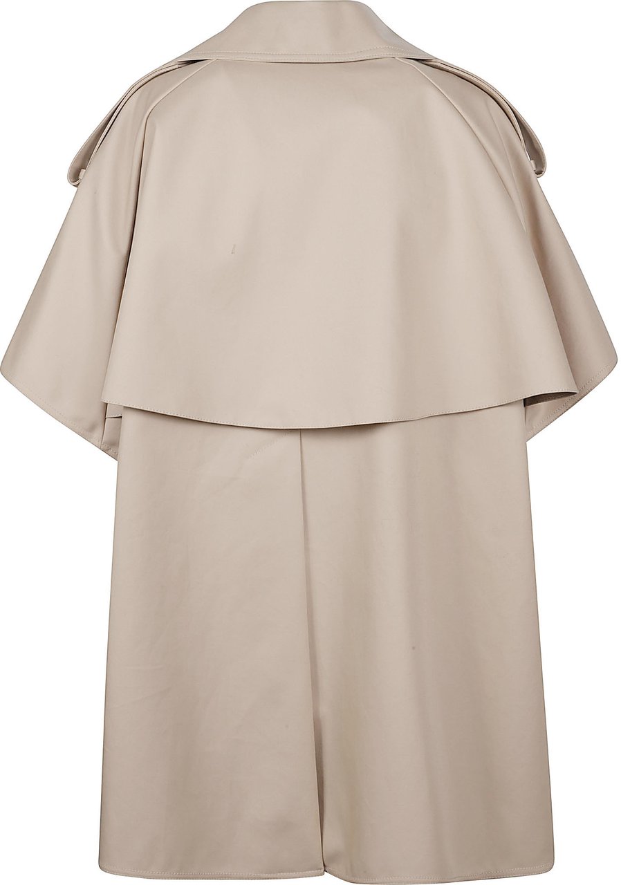 Max Mara Beige Short Trench Coat Grijs
