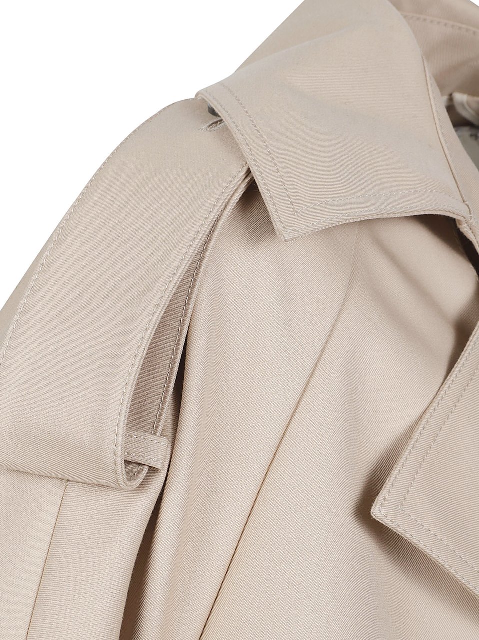 Max Mara Beige Short Trench Coat Grijs