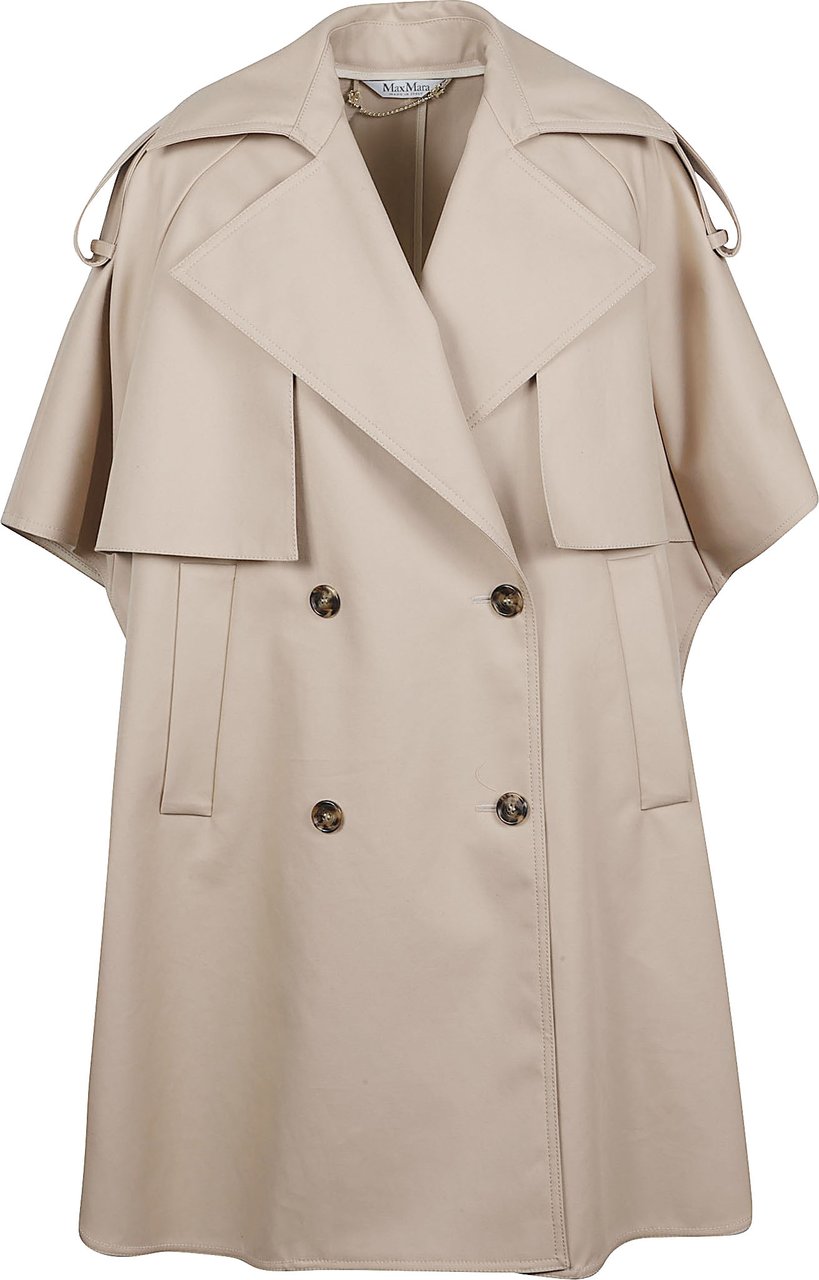 Max Mara Beige Short Trench Coat Grijs