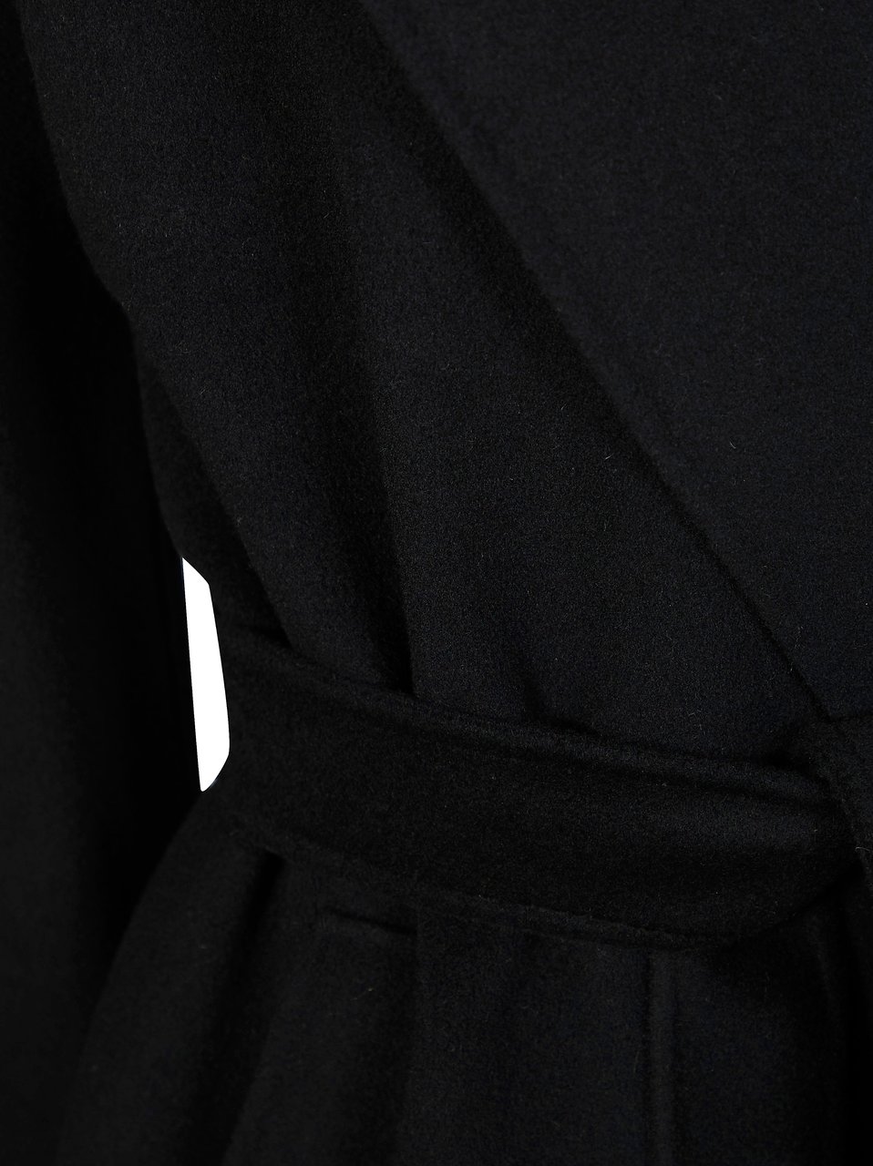 Max Mara Civada Wrap Design Long Coat Zwart