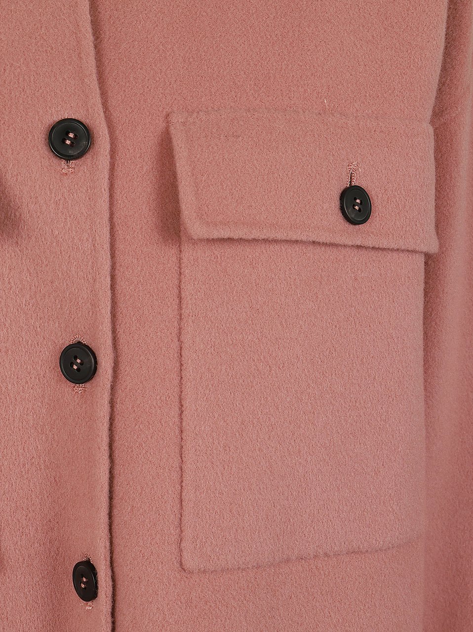 Max Mara Antique Pink Zerbino Double Wool-Blend Jacket Roze