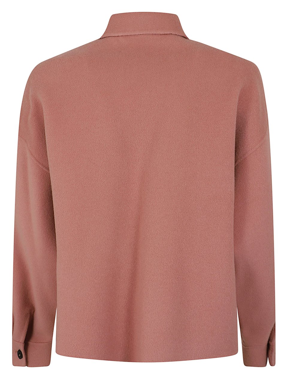 Max Mara Antique Pink Zerbino Double Wool-Blend Jacket Roze
