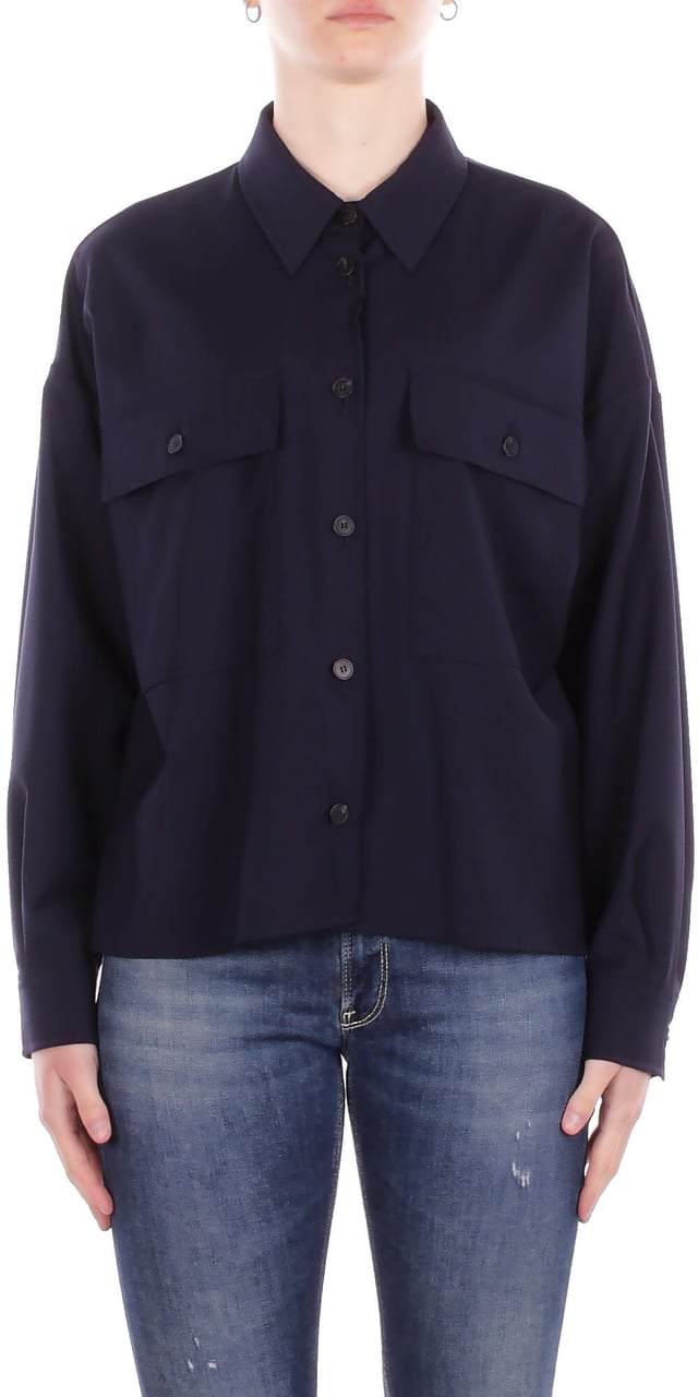 Max Mara Shirts Blue Blauw