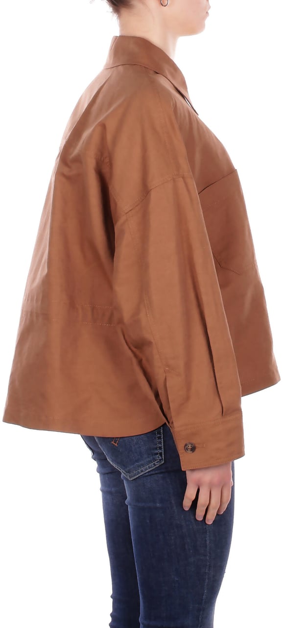 Max Mara Jackets Leather Brown Beige
