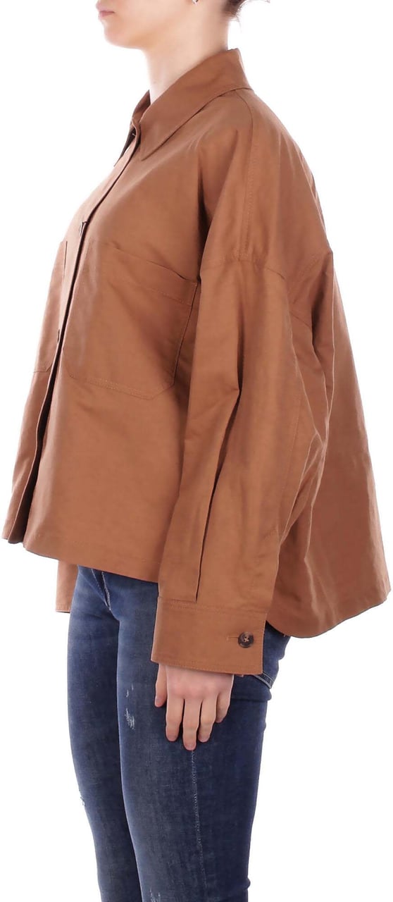 Max Mara Jackets Leather Brown Beige
