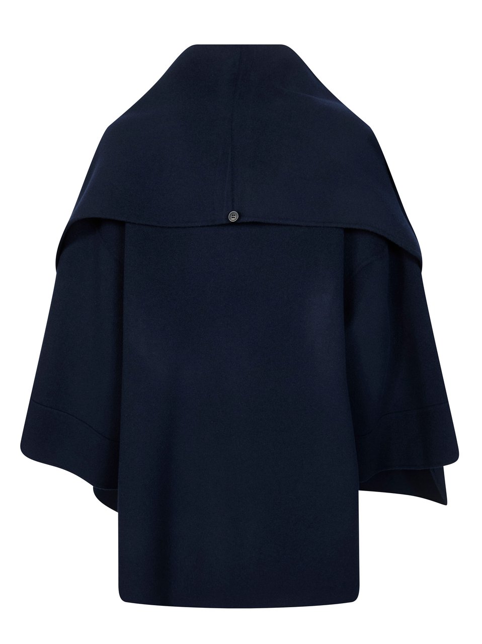 Max Mara Fulcro High Neck Cape Sleeve Coat Zwart