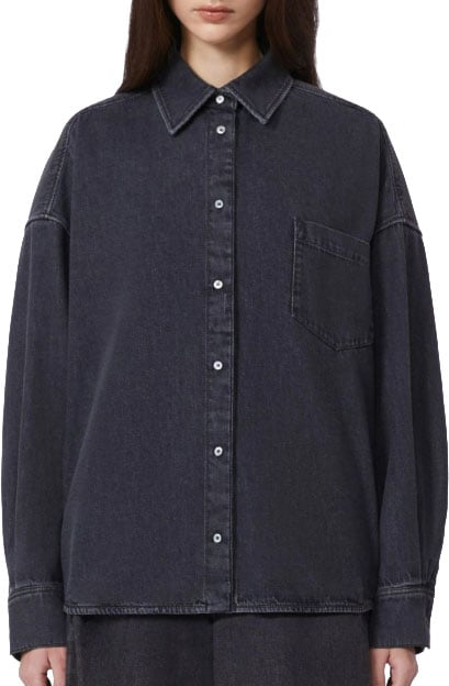 Max Mara Shirts Black Donkergrijs