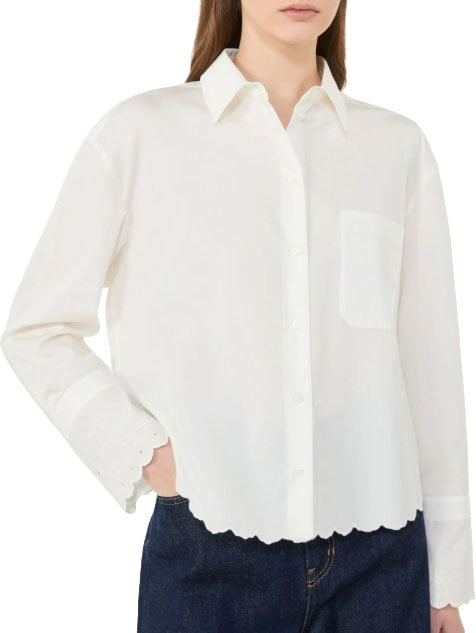 Max Mara Shirts Ivory Wit