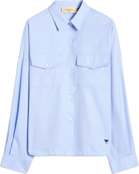 Max Mara Shirts Clear Blue Lichtblauw