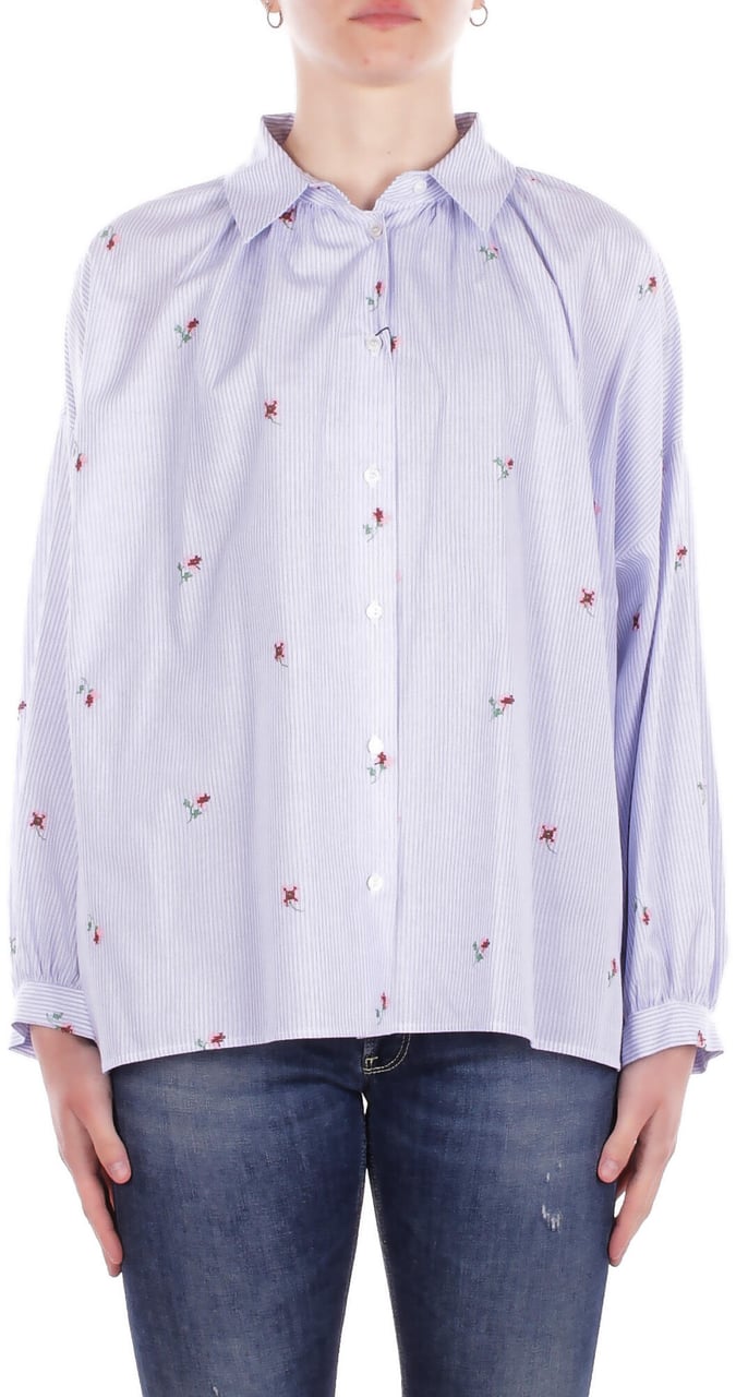 Max Mara Shirts Riga Celeste Blauw