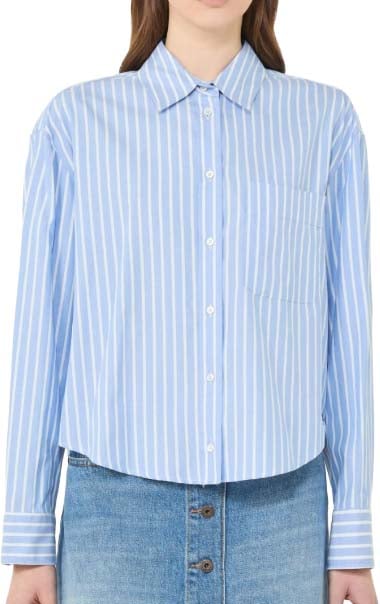 Max Mara Shirts Clear Blue Lichtblauw